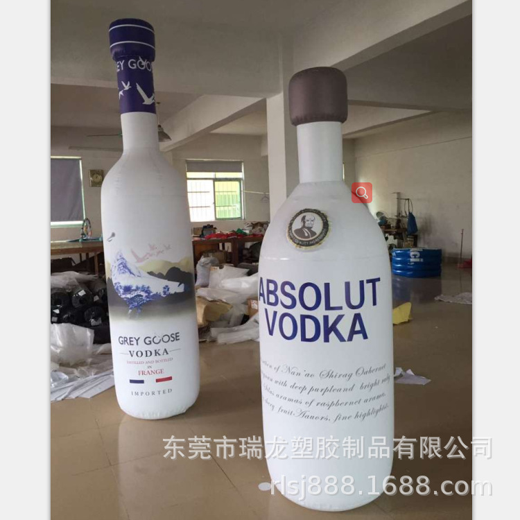 充气果汁饮料瓶子模型PVC吹气广告酒瓶 啤酒罐子道具玩具