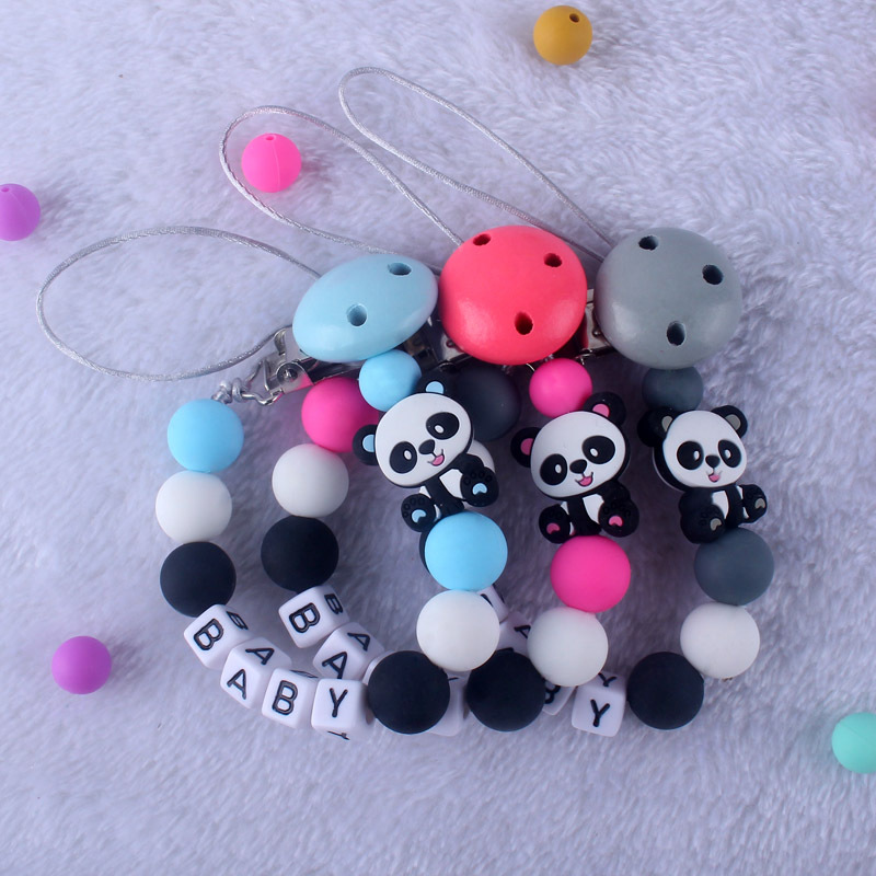 Comercio exterior caliente chupete cadena suministros para bebés chupete de silicona clip anti-perdido cadena Amazon mordedor cadena anti-caída