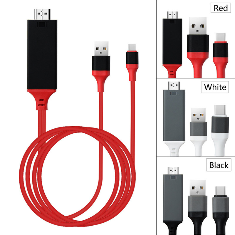 USB3.1 type c + USB HD cable mobile phone with screen Cable HDMI TV cable ty