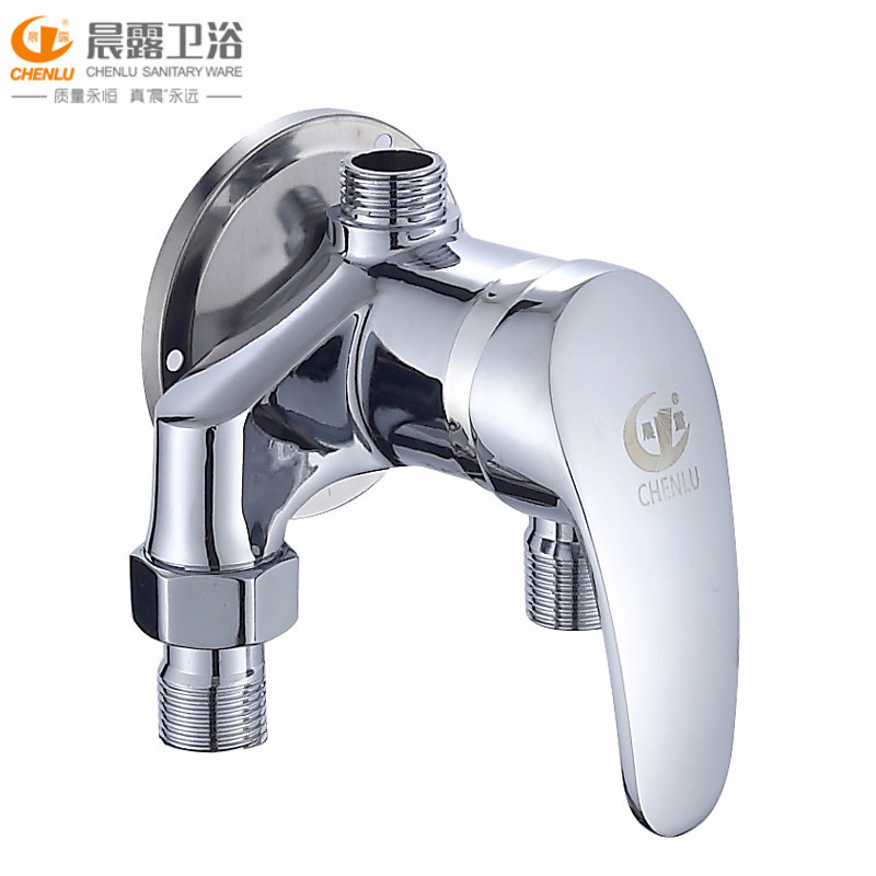 Chenlu 304 ステンレス鋼表面実装三角シャワーミキシングバルブ蛇口給湯器シャワースイッチ制御バルブ|undefined