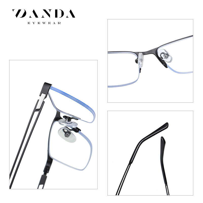 5916 moda pequeño marco llano gafas de suministro directo de fábrica Nueva luz azul Gafas de metal medio marco de negocios gafas