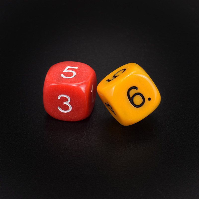 Acrylic digital dice, 16mm, training