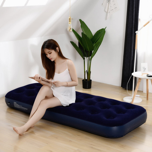 Student air mattress single double air mattress flocked honeycomb air bed outdoor air bed foldable