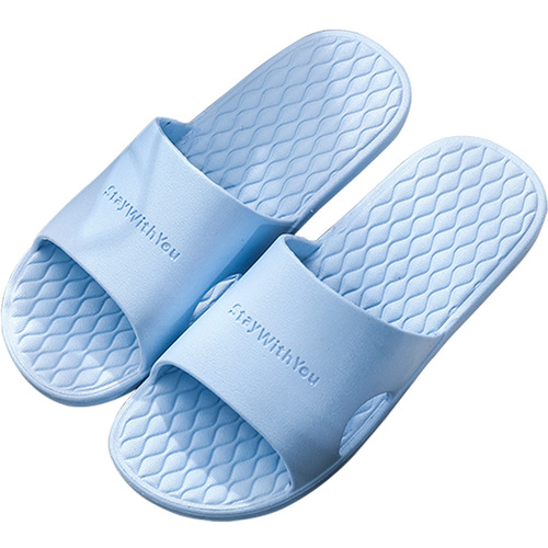 New couple cute home supermarket plastic slippers summer hotel bathroom bath soft sole non-slip sandals