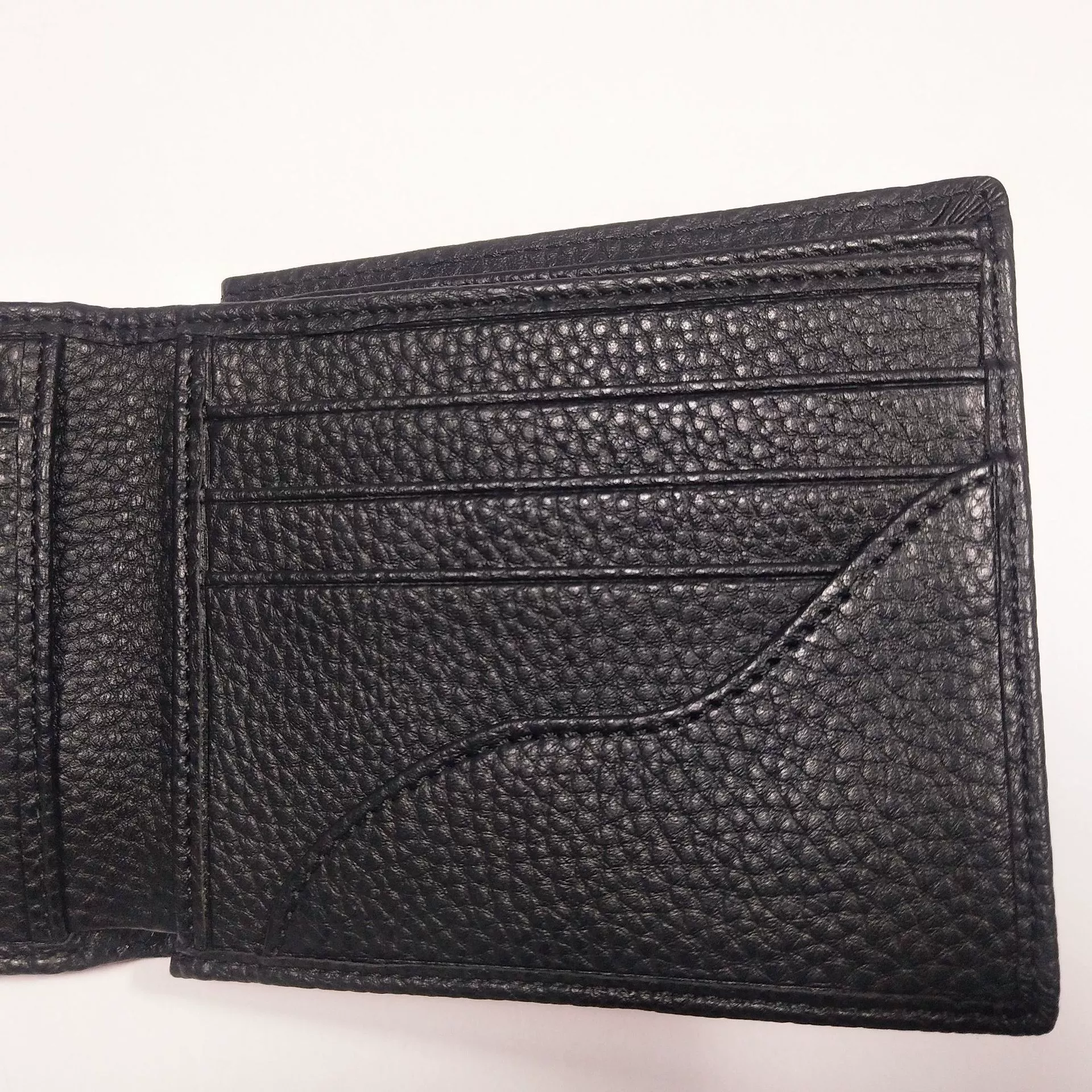 Leather wallet, short card holder, genuine leather, cowhide