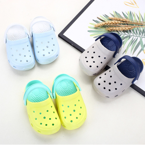 Beach Slippers Summer 1-3 Years Old Boys Indoor Children Solid Color Croc Shoes Infant Toddlers Lightweight Girls Sandals Slippers