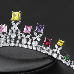 European and American Bridal Jewelry Women's Birthday Zircon Korean Style Wedding Noble Luxury Crown Headwear New Accessories Crown
