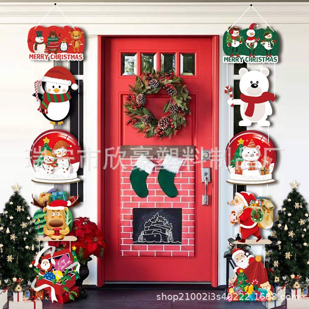 设计2025创意个性化万圣节圣诞节门挂标志牌室内墙壁屋顶装饰挂件