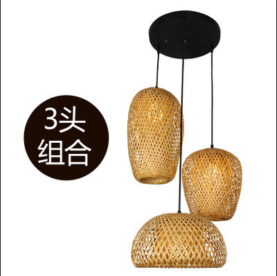 Comedor araña simple creativo pastoral bambú Arte Estudio dormitorio pasillo nuevo estilo chino balcón entrada tres faros