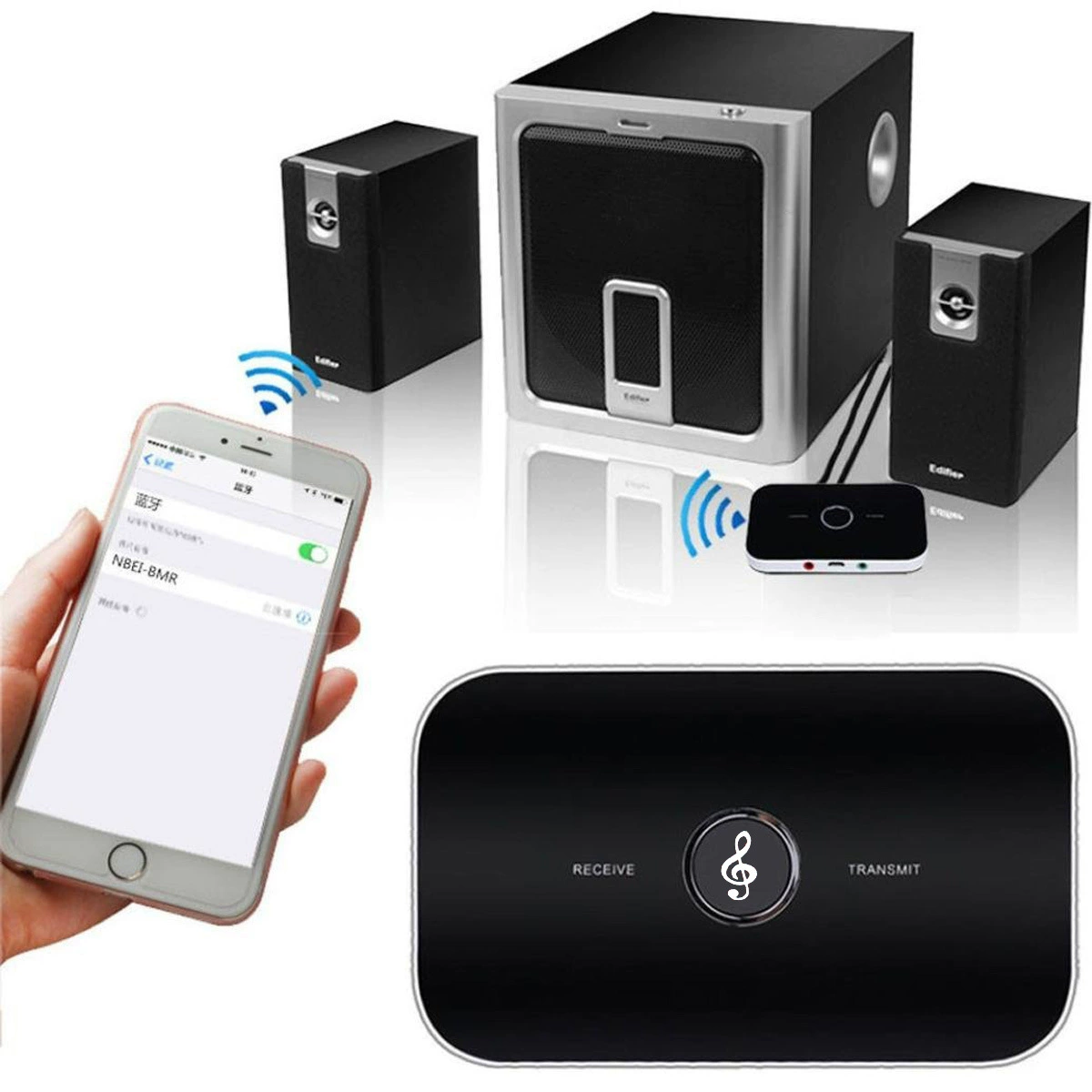 Заводской приемник Bluetooth B6, двухканальный передатчик и приемник Bluetooth, Bluetooth 5.0 адаптер