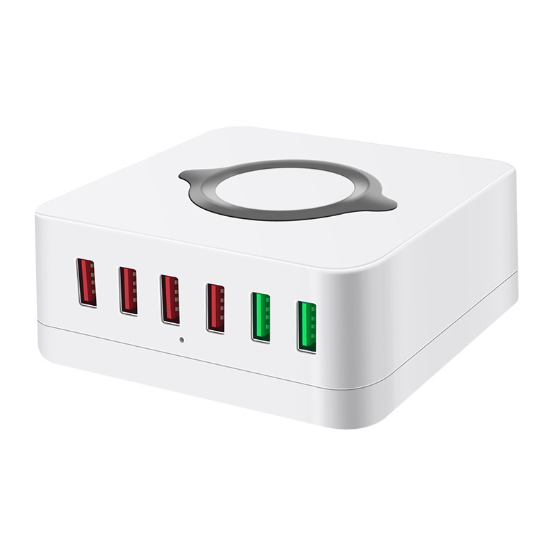 Desktop Charging Station 6-Port 72W USB Charging Stand Qc3.0 Fast Charging Suitable for Mobile Phones Samsung Multi-Port Wireless Charger Desktop Charging Station 6-Port 72W USB Charging Stand Qc3.0 Fast Charging Suitable for Mobile Phones Samsung Multi-Port Wireless Charger