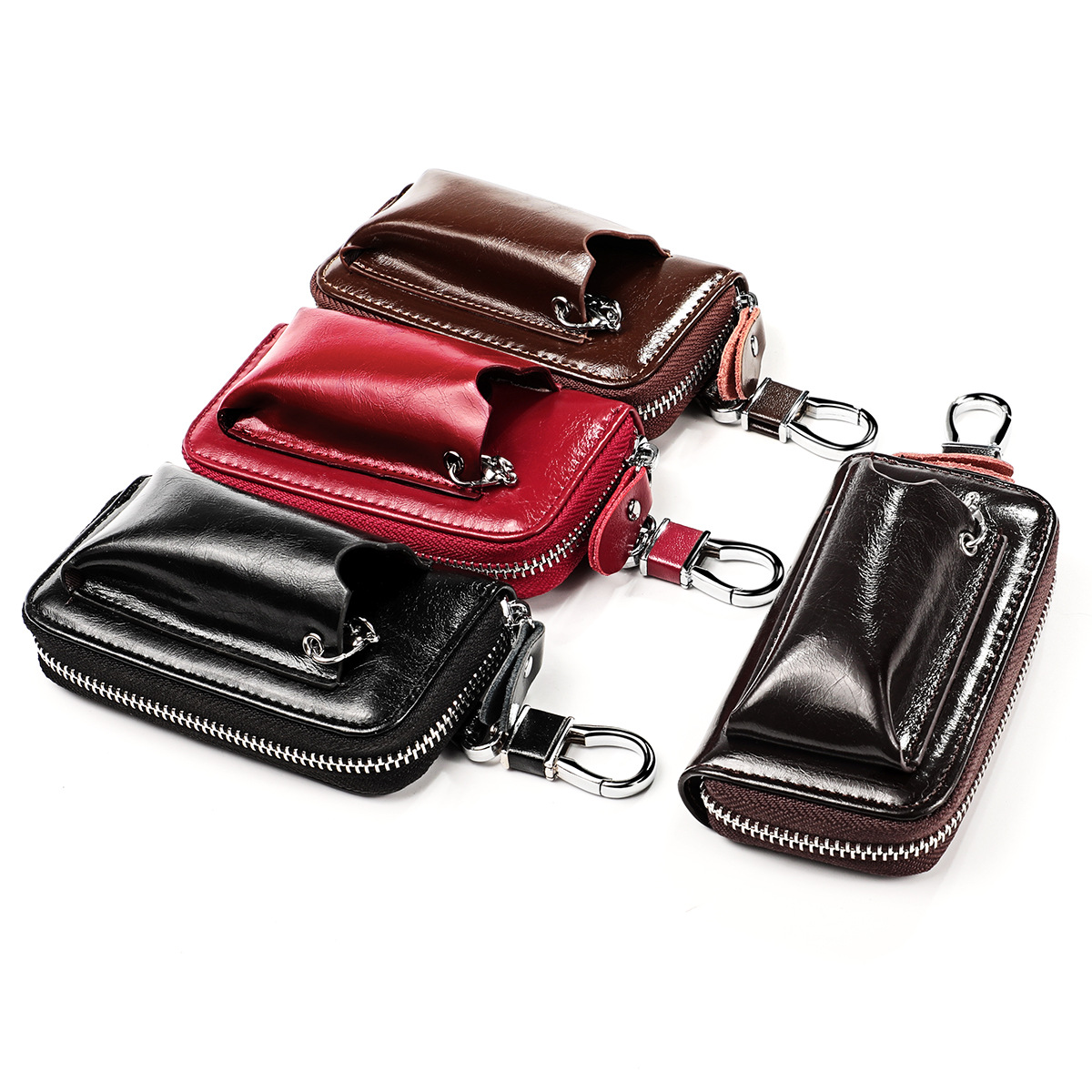 Creative Men's Leather Key Bag Wholesale Multi-functional Car Key Bag Business General Lock Key Bag Manufacturer