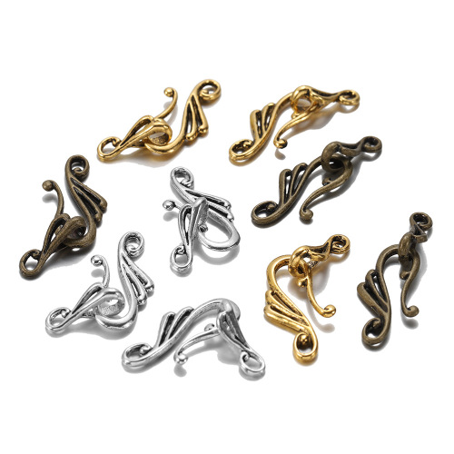 DIY jewelry accessories zinc alloy buckle earrings musical note buckle earrings and ear hook combination jewelry accessories