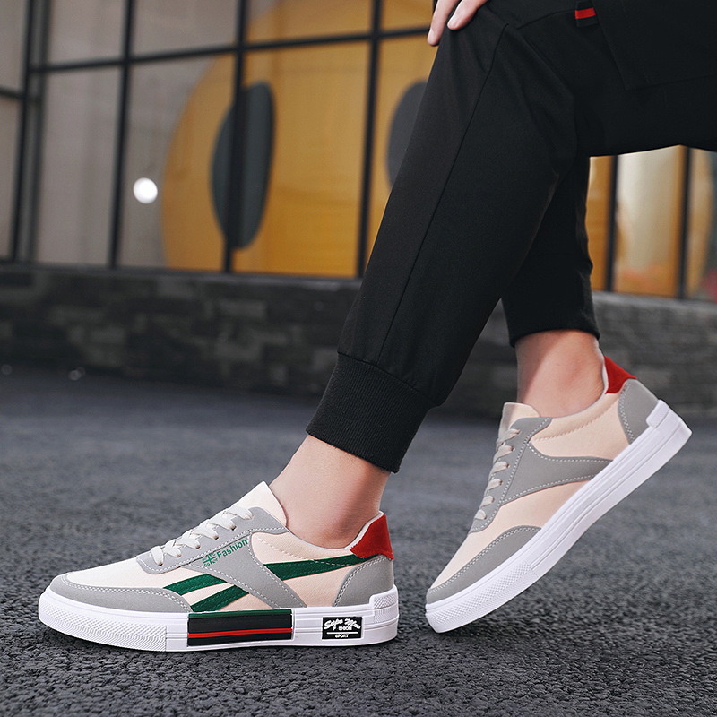 2023 New Korean Style Trendy Canvas Shoes Men's Trendy Shoes Student's All-match Warm Casual Shoes Men's Black and White Sneakers
