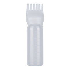 Toothed dry cleaning bottle for hair dyeing and perming with scale 120ML shampoo bottle for hairdressing with dripping electric hair water for cleaning and flushing