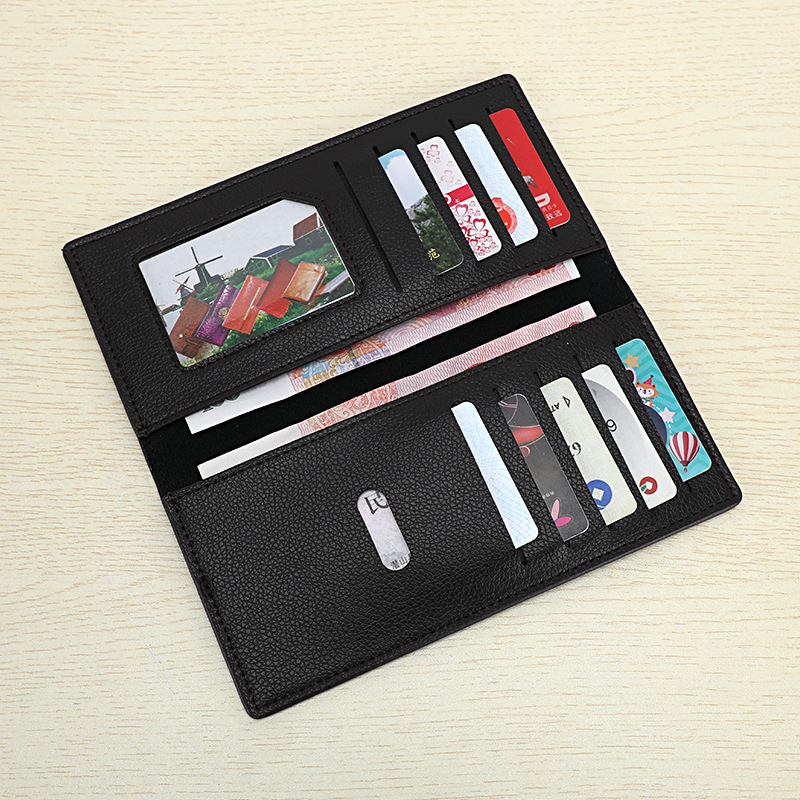 Fashionable long wallet made of soft leather