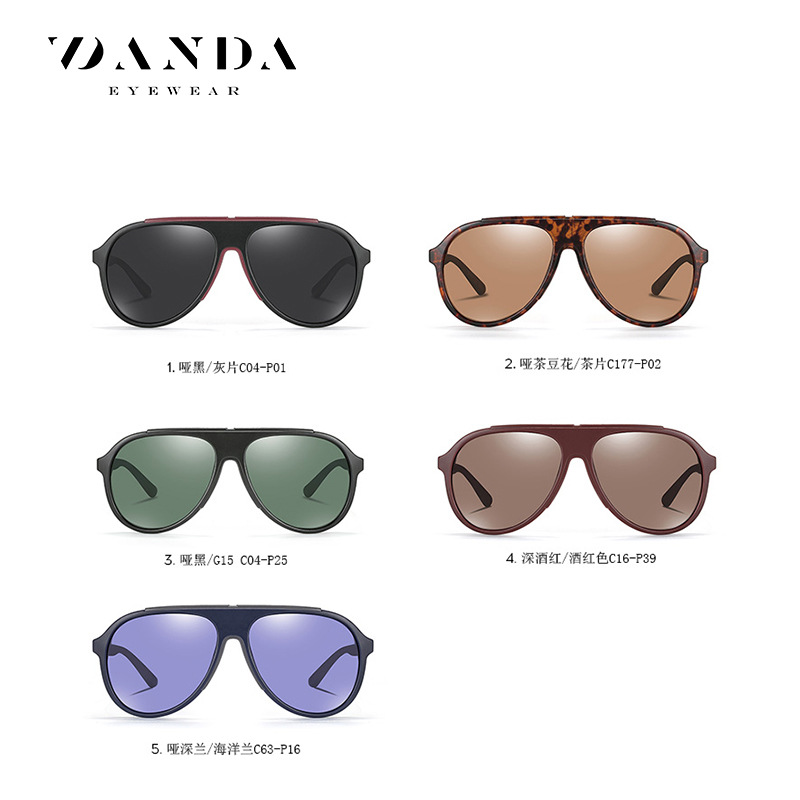 Venta al por mayor nuevo TR de dos colores gafas de sol polarizadas de los hombres al aire libre ciclismo gafas de sol 3308 moda gran marco gafas de sol