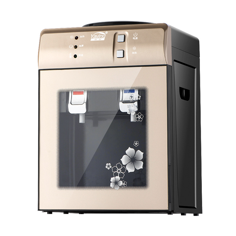 雅莹饮水机冰热台式制冷热家用宿舍迷你小型节能玻璃冰温热开水机