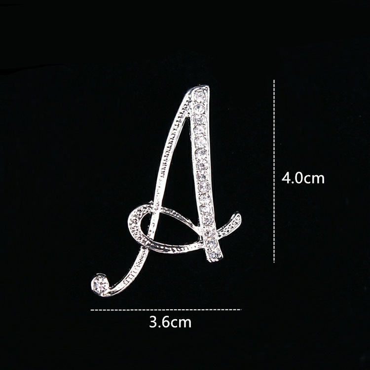 Broche de letras inglesas incrustadas en diamantes deseo Comercio exterior popular broche de metal de todos los partidos collar de la insignia de los hombres hebilla Pin image 5