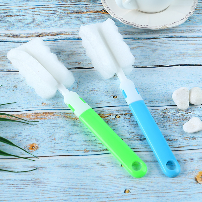 Replacement Baby Bottle Sponge Cup Brush, Retractable Detachable Long-Handled Sponge Cup Brush Cleaning Brush, Thermos Bottle Can Be Hung