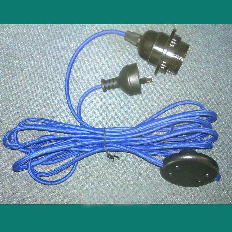 生产各种颜色带317开关灯头编织两芯澳规电源插头线各款认证线材