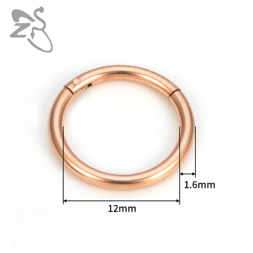 European and American stainless steel interface ring nose ring splicing ring 316L electroplating splicing piercing jewelry universal ring factory direct sale