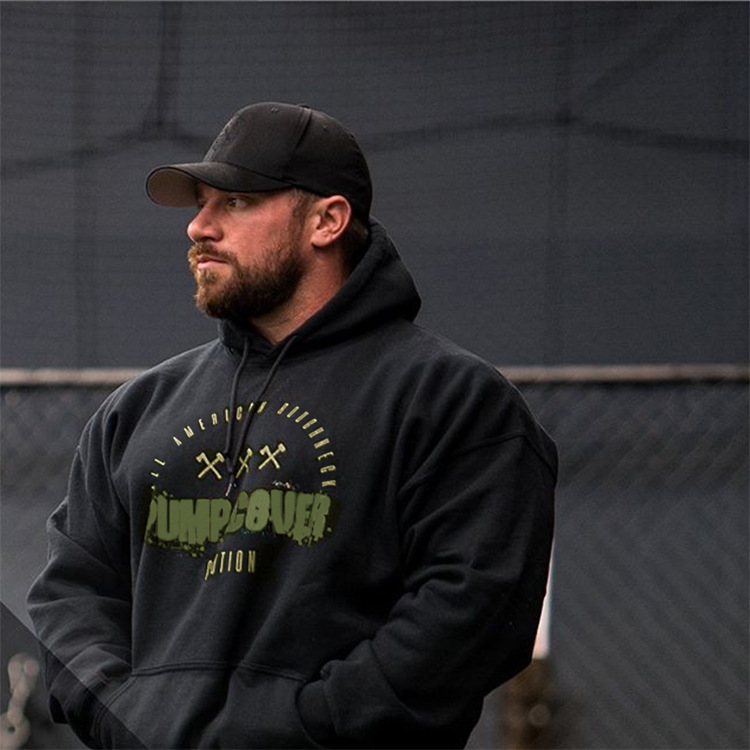 New muscle fitness partner sports sweater Men's Fitness running casual hooded pullover gym training clothes