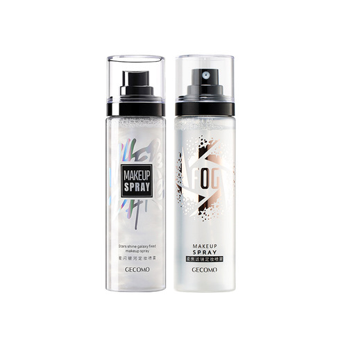 Gemeng Star Sparkle Galaxy Soft Focus Filter Makeup Setting Spray. One spray forms a film to quickly set makeup with a matte finish.