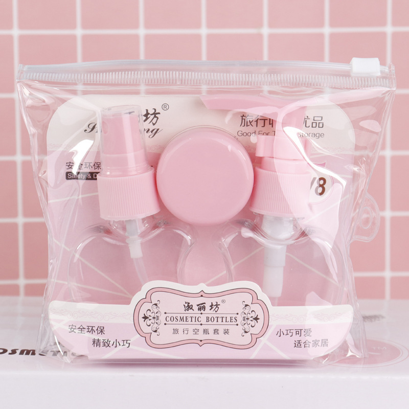Q creative fashion simple travel empty bottle suit safety and environmental protection 3 piece portable cosmetics empty bottle wholesale Q creative fashion simple travel empty bottle suit safety and environmental protection 3 piece portable cosmetics empty bottle wholesale