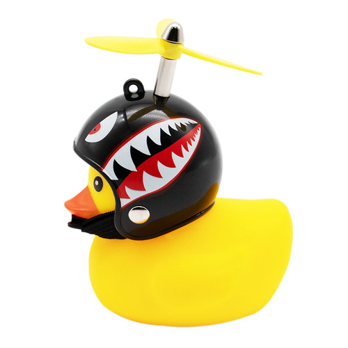 Bicycle Broken Wind Duck Electric Vehicle Little Yellow Duck Internet Celebrity Vehicle-Mounted Duck Riding Turbo Duck Helmet Bamboo Dragonfly Duck
