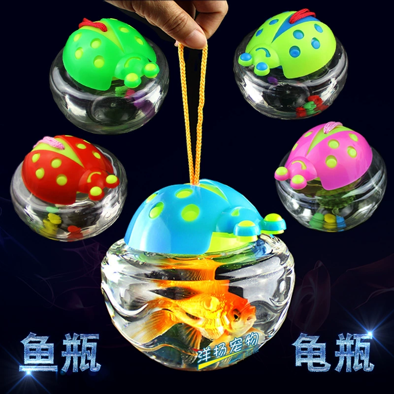 Маленький аквариум портативный ящик для черепах прозрачный пластиковый мини-ящик для кормления домашних животных Жук черепаха бутылка для рыбы для детей