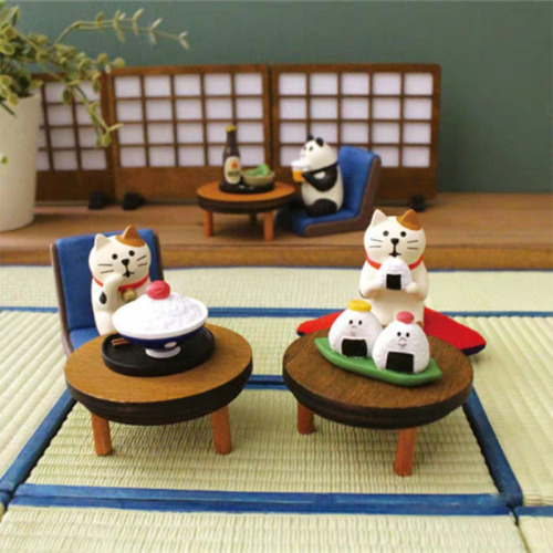 Qingheng zakka Japanese groceries observation calico cat ins resin crafts creative gifts DIY small ornaments
