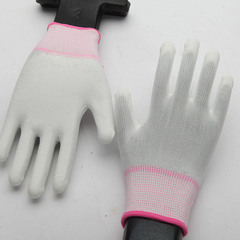 PU coated palm gloves dust-free electronic factory work protection anti-static women's gardening labor protection gloves wholesale
