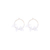 Fashionable universal earrings with tassels, simple and elegant design, flowered