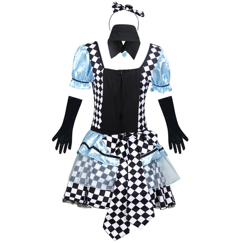 M-XL Halloween costume adult female Ellie maid silk vampire clown lolita tutu princess