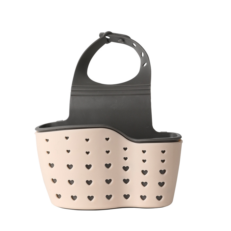Multifuncional creativo fregadero de doble capa colgante bolsa de almacenamiento de cocina en rack de almacenamiento de esponja grifo cesta de almacenamiento de la piscina