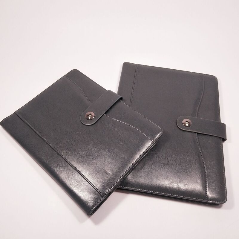 Manufacturer Supplies A5/B5 Imitation Leather Notepad Leather Case, Concealed Button Notebook Custom-Made Logo, Advertising Promotion Booklet