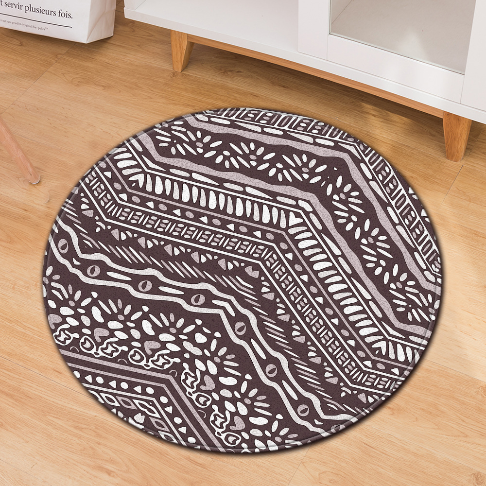 Famoso estilo familiar alfombra redonda silla de la computadora cojín silla de oficina alfombra de piso estera de la puerta estera del pie fábrica directa de una sola pieza entrega 1