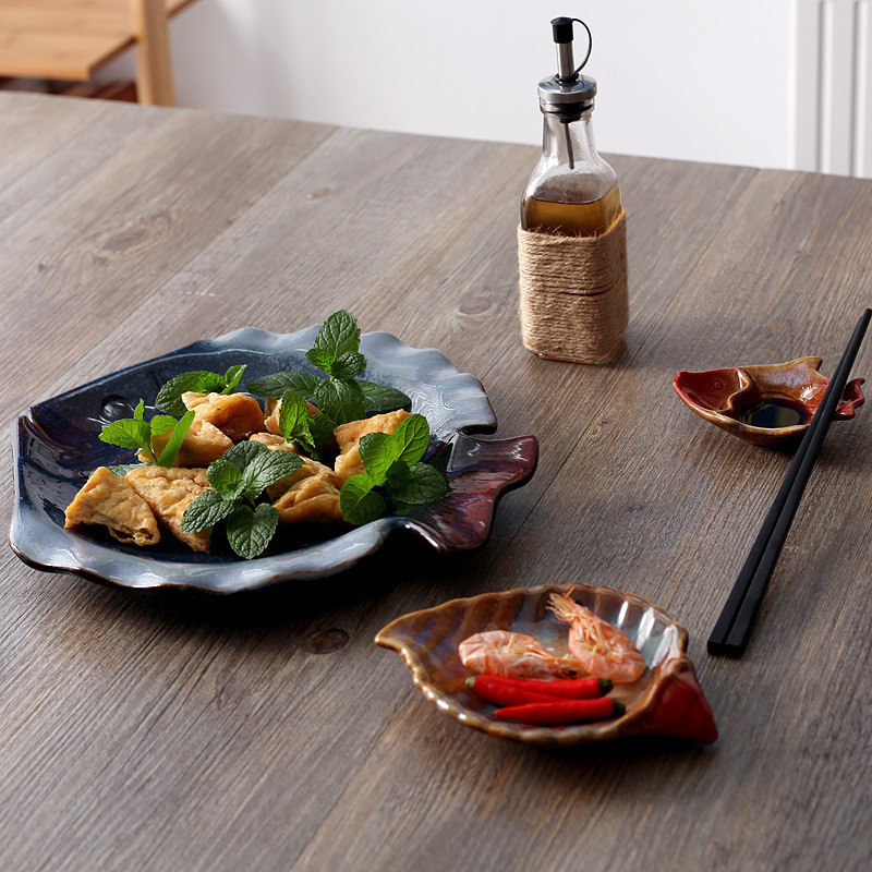 Japanese ceramic marine tableware for home use