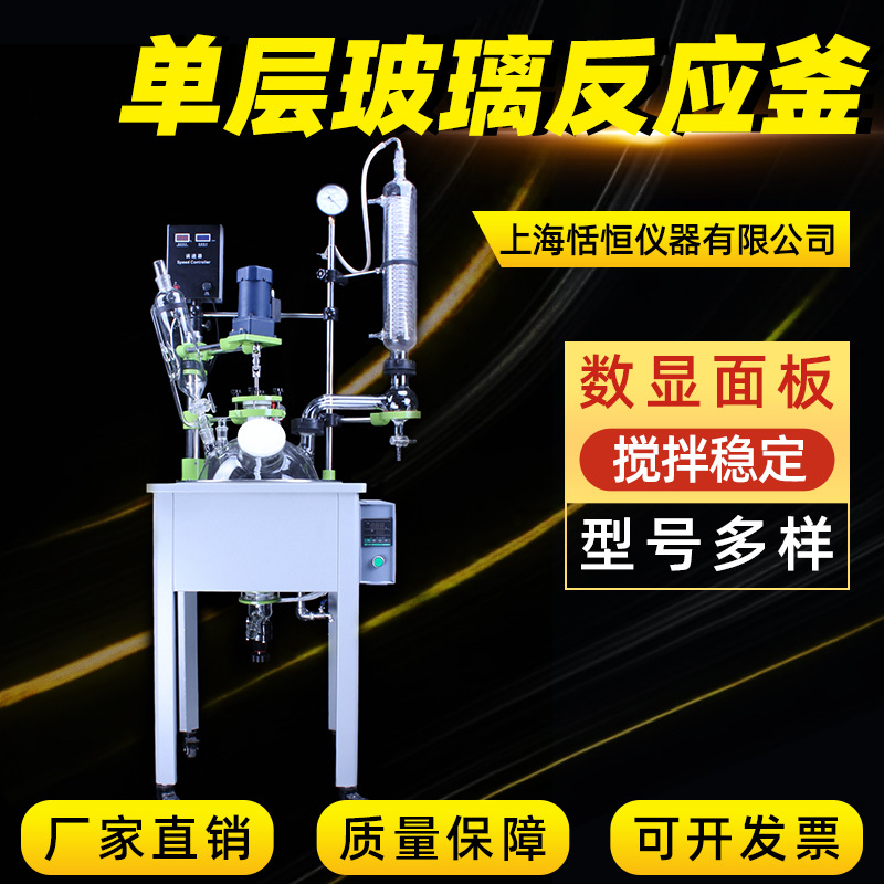 5L单层玻璃反应器 高温玻璃反应釜 恒速搅拌器 厂家供应 现货出售