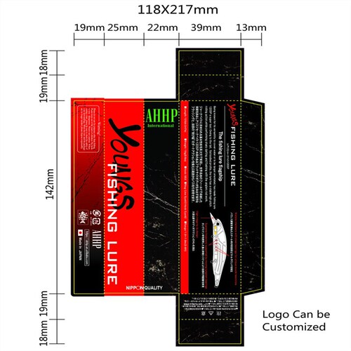 Lure bait carton PVC+ paper card box Fishing gear box Laser reflective fishing lure lure Lure packaging box