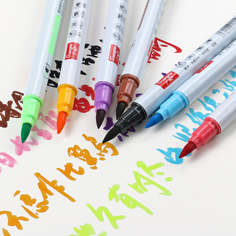 Guangna 835-12 marcador de acuarela a base de agua suave cabeza color conjunto mano pintura cuenta DIY mano escritura cepillo