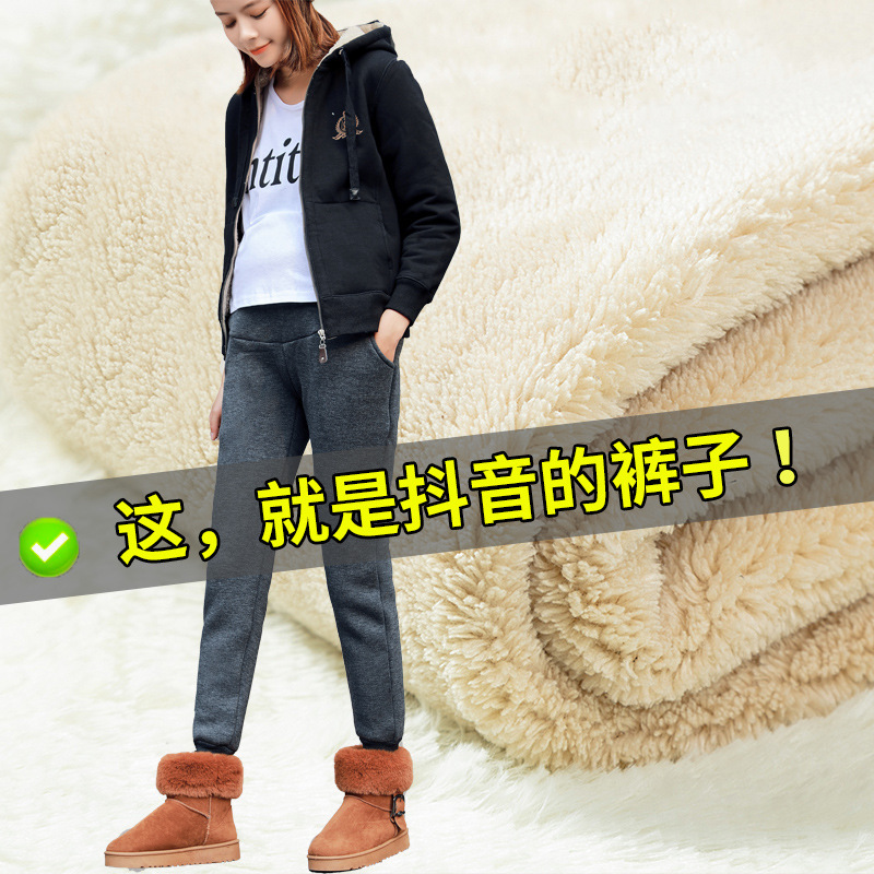 Maternity Pants Winter Style Lamb Wool Thermal Pants Plus Size Belly Support Pants Winter Cotton Pants Maternity Outerwear Pants Maternity Wear