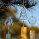 Factory wholesale glass wind chimes student DIY graffiti hand-painted wind chimes for Spring Festival outdoor ornaments