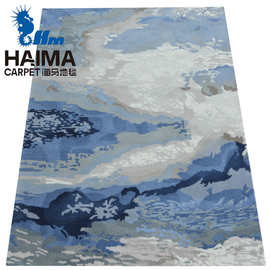 海马地毯羊毛地毯家用卧室块毯客厅地毯厨房防污大连地毯防污耐磨