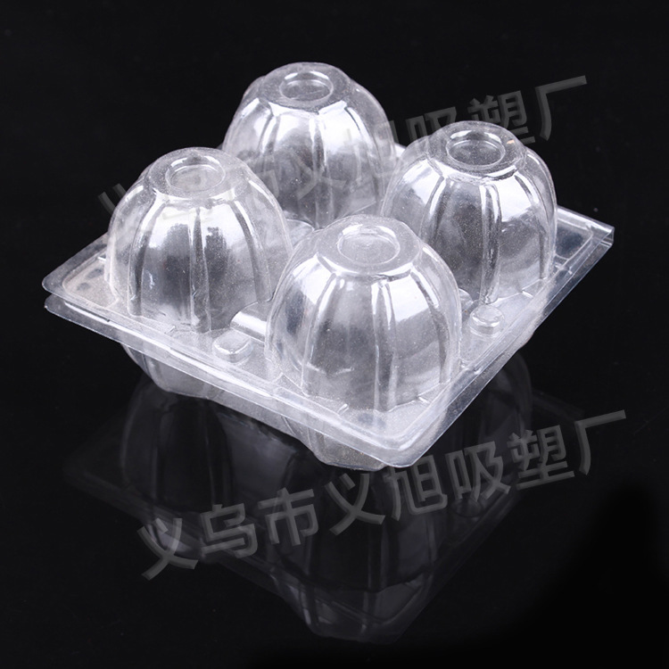 PVC 四只装鸡蛋吸塑包装 透明塑料鸡蛋包装盒 厂家定 制批发