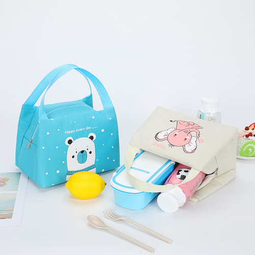 Lunch box bag, thermal bag, lunch bag, cartoon lunch tote bag, waterproof thickened aluminum foil thermal insulation bag
