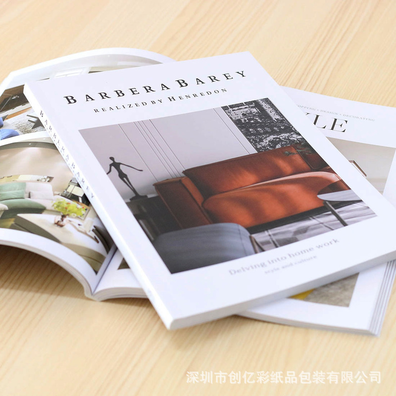 In stock colorful furniture English fashion magazine Real book model room decoration props can be read decoration book