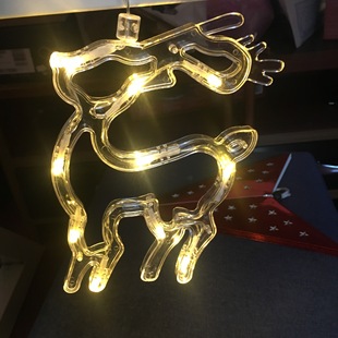 Factory Direct Star Moon love Angel old man Christmas tree LED decoration festival color suction cup pendant lamp string