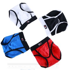 Underwear, Men's Underwear, Low-rise Cotton Sexy Gun Egg Separating Men's Solid Color Triangle Pants, Men's Triangle Underpants